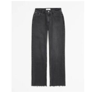 Abercrombie & Fitch - Low Rise Baggy Jean Black With Raw Hem - Size 29 Long